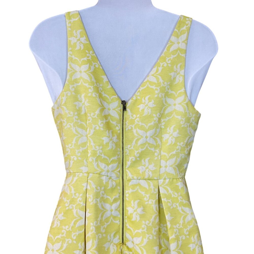 Anthropologie Moulinette Soeurs Longing for Yellow Sleeveless Brocade Dress 2 - Picture 5 of 9